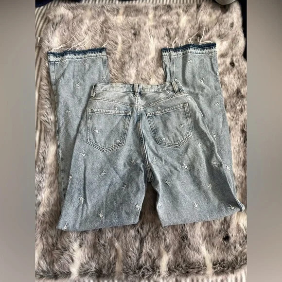 Playboy x Pacsun Jeans Raining Bunnies Embroidered sz 25 - Picture 5 of 5